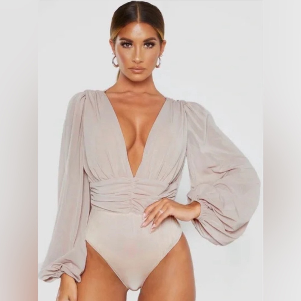 Stella Luce - Blush Mesh Sheer Long Sleeve
Bodysuit, Size L